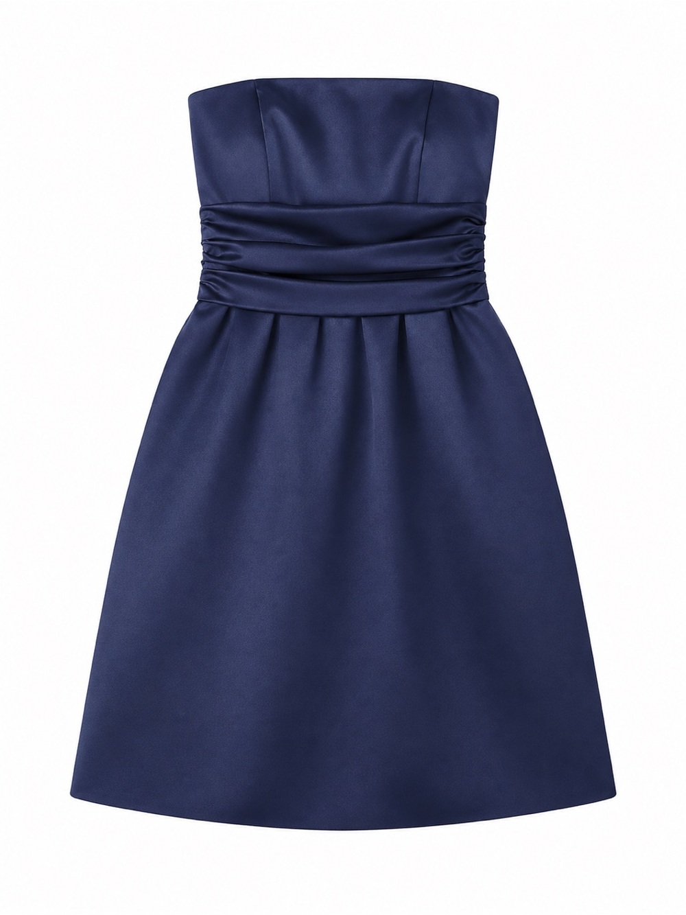 David's Bridal | Dresses | Davids Bridal Strapless Midnight Navy Satin Cocktail Dress Size 2